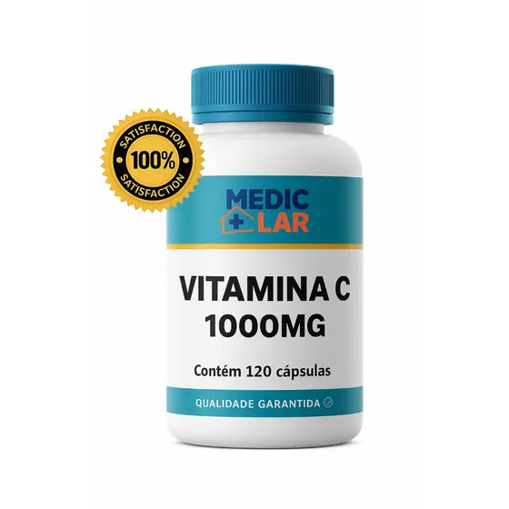 VITAMINA C 1000mg 100% PURA Autêntica Medic Lar 60 ou 120 Cápsulas