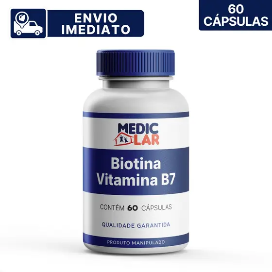 Biotina Vitamina B7 Autêntica (Suplemento Capilar) - Envio Imediato