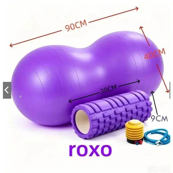 Bola Pilates Feijão Rolo Massagem Foam Roller Liberação Miofascial Soltura Yoga