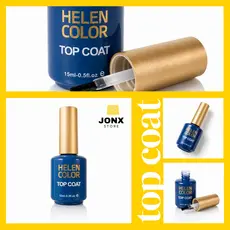 Top Coat Helen Color 15ml Nails Preparadores de Unhas Gel Brilho Intenso