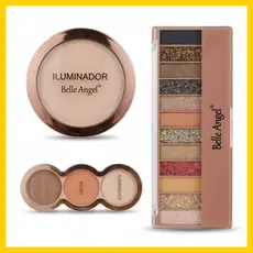 Maquiagem Profissional Sombra Blush Contorno Brilho Iluminador Paleta 12 cores Presente Make