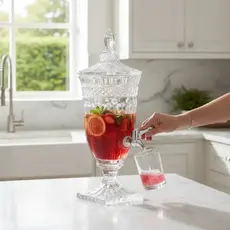 Suqueira Queen de Vidro 1,8L com Torneira Elegante Hauskraft