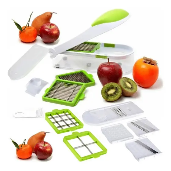 Fatiador de Alimentos Multifuncional 9 em 1 c/ Recipiente