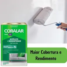 Tinta Acrilica Economica Coralar 18L Branco Fosco