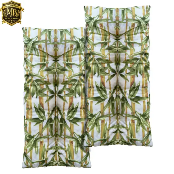 2 ALMOFADAS 95X45 PARA CADEIRA DE BAMBU ARTESANAL