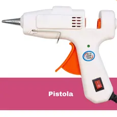 Pistola De Cola Quente Bivolt 110 / 220v com botão liga e desliga Artesanato Profissional 20W para Cola de 7mm