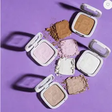 Iluminador Compacto Bauny Hipoalergenico Efeito Glow Textura Ultrafina Alta Pigmentação