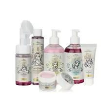 Linha de Cuidados Skin Care Princesas - Máscara Gel + Hidratante + Espuma de Limpeza + Bruma Fixadora - Fenzza
