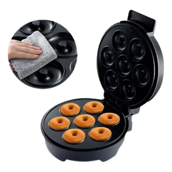 Máquina De Donuts 127v Cavidade 7 Minis Donuts Diâmetro 5,2 cm Espessura/Profundidade: 1,3 cm