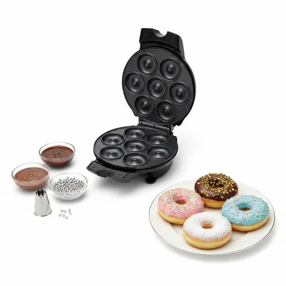 Máquina de Donuts Bak 220V Rápida 7 Unidades Antiaderente Promoção Original