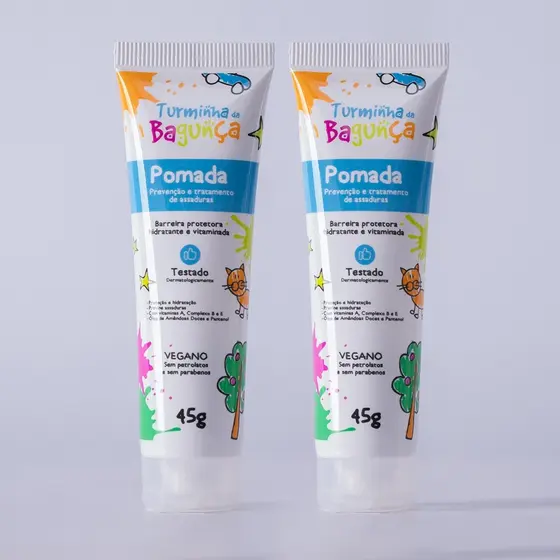 Kit 02 Pomadas Prevenção de Assaduras TURMINHA DA BAGUNÇA 45g
