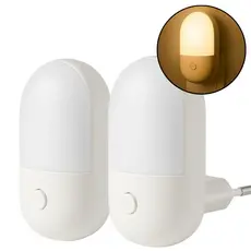 Mini Abajur 1 Ou 2 Unidades Luminária De Tomada Led Luz Noturna Quarto Sala Bivolt