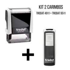 Kit De Carimbos Personalizados Trodat ( 4911 + Pocket 9511) Carimbo de mesa e Carimbo de bolso