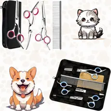 Kit Profissional de  Tesouras Tosa Pet Cachorro e Gato