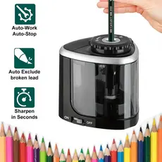 Apontador De Lápis Elétrico Automático-Design De Mesa Para De 6-8 Mm-Perfeito Estudantes E Uso Em Escritório