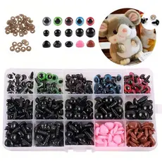 Kit 560 Peças Olhos E Focinhos P/ Amigurumi C/ Travas + Case