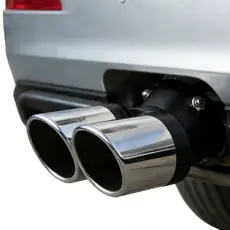 Universal Saída Dupla Ponta de Escape Aço Inoxidável Auto Silenciador do Carro