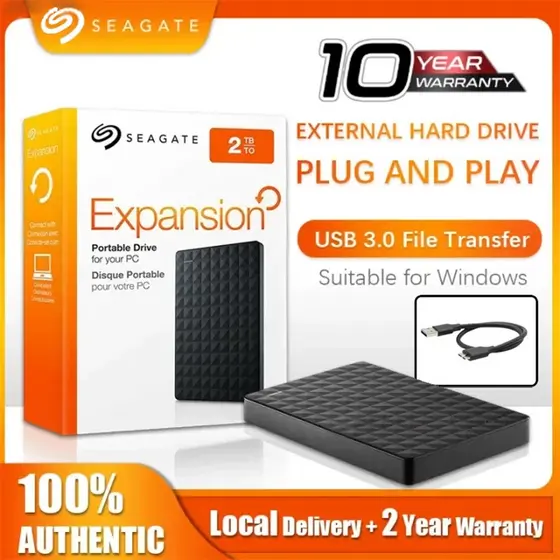Seagate Hd Externo Original Grande Capacidade 1Tb 2Tb 4Tb Disco Rígido Portátil Usb 3.0 Portable Hdd