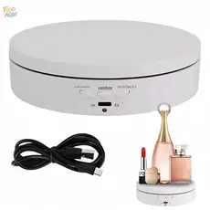 Suporte Expositor Giratório | USB Recarregável Para Vitrine Foto E Decoração Preto Branco TUDO