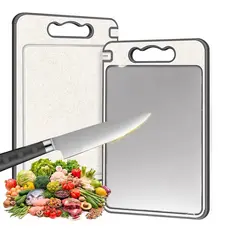 Tábua De Corte 304 Aço Inoxidável Antibacteriana À Prova De Mofo 46 cm tábua de cozinha MUNDO