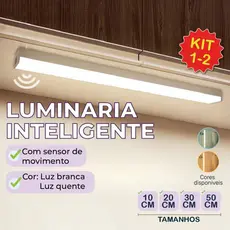2 Unidades 10/30/50cm Luz LED Inteligente Sensor Movimento Recarregável USB Sem Fio para Armário