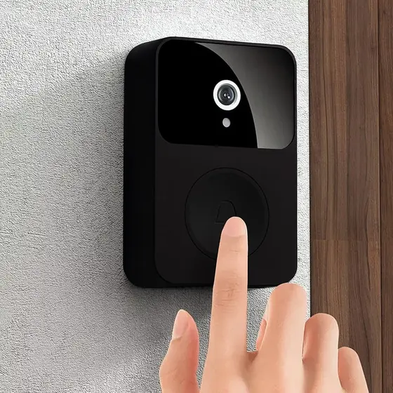 Campainha Com Câmera Vídeo Porteiro Sem Fio Wi-Fi HD Inteligente Smart Home Vê Pelo Celular Recarregável