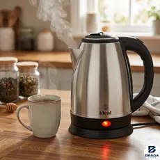 Chaleira Elétrica Inox 1,8L 110V/220V Desligamento Automático Base 360° Água Quente Para Café e Chá