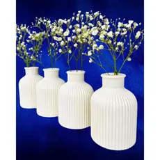 Kit decoração 3 peças  Vaso decorativo de gesso Vasinhos e centro de mesa aniversario batizado