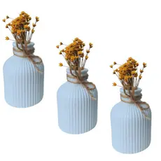 Kit com 15 Vasos de Gesso Decorativos–Centro de Mesa para Casamento, Aniversário de 15 Anos, Batizado e Decoração