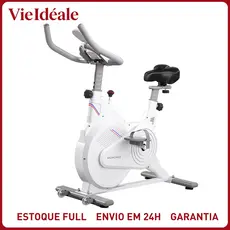 Bicicleta Ergométrica de Spinning Silenciosa - Para Academia em Casa, Suporta 150kg e 12x Sem Juros