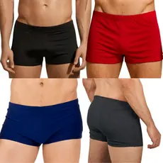 Sungas Novidade Modelo Liso Corte Reto Box Estilo Shorts para Banho Masculino