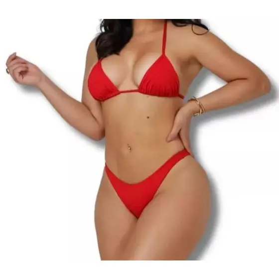 Biquíni Fio Dental Marquinha Praia Asa Delta Feminino Cortininha Estampado Biquini