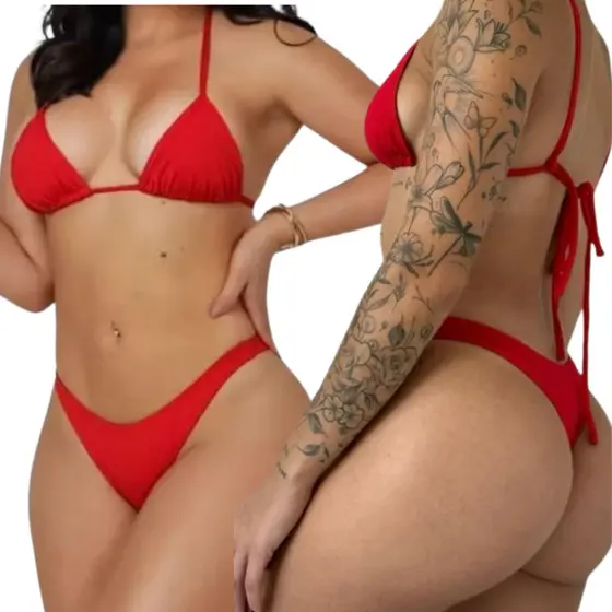 Biquíni Calcinha e Busto Asa Delta Animal Print Oncinha E Varias Cores Moda Verão Fio Dental