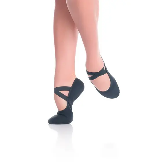 Sapatilha de Ballet balé com Sola Dividida meia ponta de lona (Infantil e Adulto)