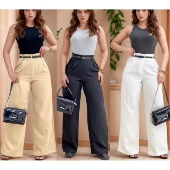Calça Com Ziper Social Alfaiataria - Elegante