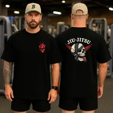 Camiseta Oversized Masculina para Treino Estilo Streetwar e Conforto para academia Jiu-Jitsu BJJ Jiu