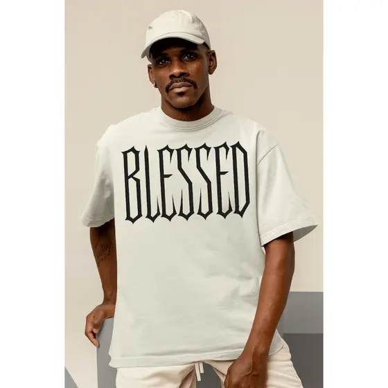 Camiseta Americana Oversized Gringa Verão Solto Larga Estilo Versátil Moda Blessed Gola Alta