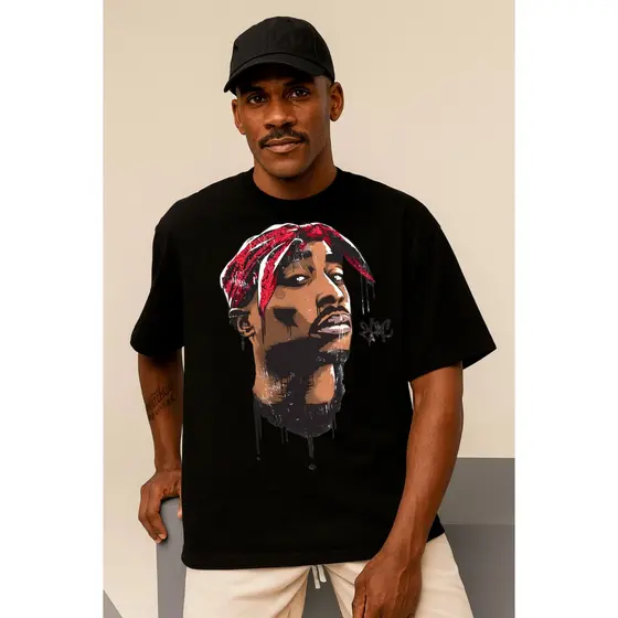 Camiseta Oversized Larga Para Treino Masculina Rapper Eua Gringa
