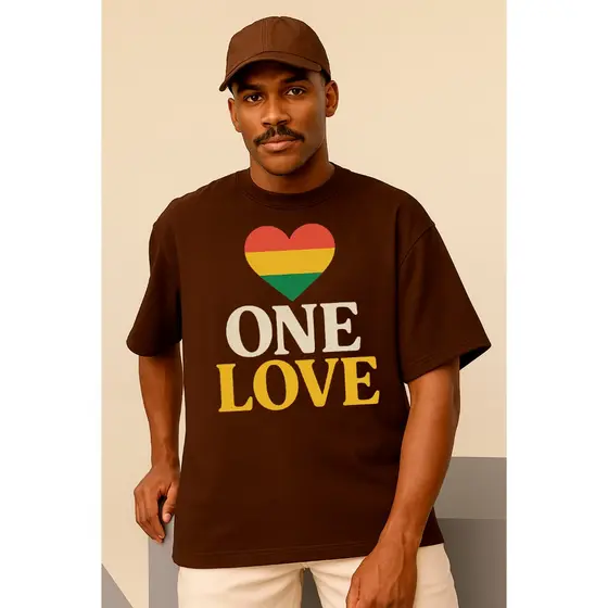 Camiseta Oversized Larga Para Treino Bob Marley One Love Paz e Amor