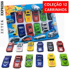 Kit Carrinhos Coleção 12 Peças Brinquedo Crianças Brincar Presente