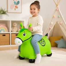 Cavalinho Upa Pula Inflável Musical Brinquedo Infantil Criança Presente Ás de Ouro