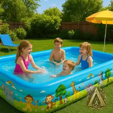 Piscina Inflável Retangular Super Resistente  Vários Tamanhos praia piscina