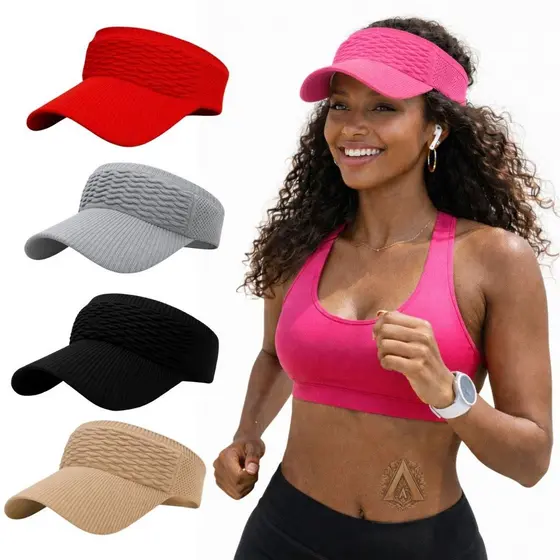 Viseira Praia Franzida de Tecido Ajustável Super Confortável e Leve Moda Verão -- VISEIRA MZ001