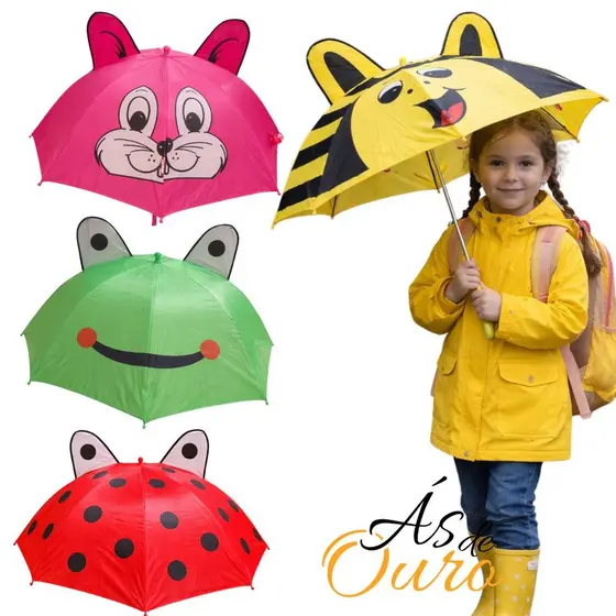 Sombrinha Guarda Chuva Infantil Abertura Automático Com Apito (SZJ-66)
