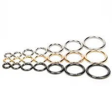 10 Argolas Premium Articulada Mosquetão 18/25/30/35mm Banho Zamac Dourado/Prata Bolsas Chaveiros