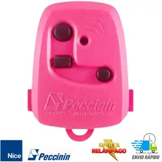 Controle Remoto Portão Automático Peccinin Nice 3C Rosa TX 433MHz Eletrônico Elétrico Motor c/ Pilha