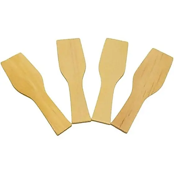 500 Pazinha de Madeira, Goldgreen, Descartável, Sorvete, Açaí, Molho 6cm