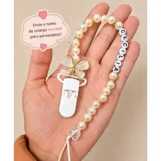 Prendedor de Chupeta Personalizado com Nome | Prendedor de Chupeta Bebê | Presente Maternidade