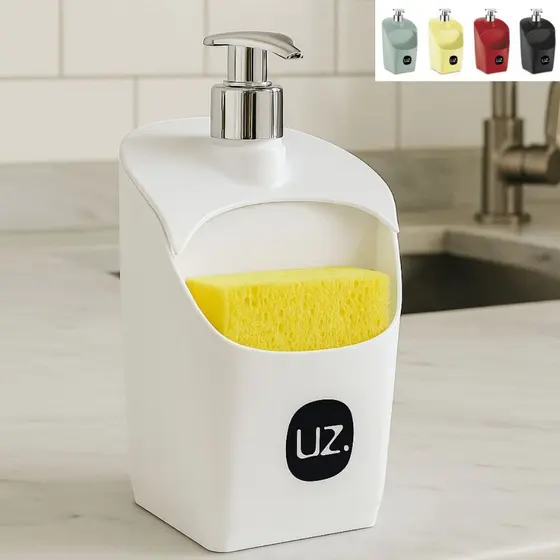 Porta Detergente UZ - Dispenser Sabão Cozinha - Dispenser Detergente Prático E Resistente Envio Full