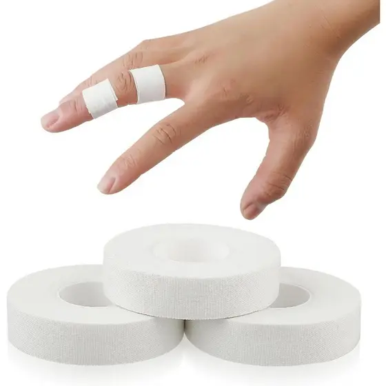 Kit Fita Atlética Branca para dedos pés branca extra forte versátil para Jiu-Jitsu Vôlei esportes